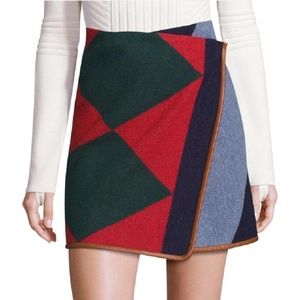 Tory Burch Red Blue Hunter Green Cheval Knee-lengt